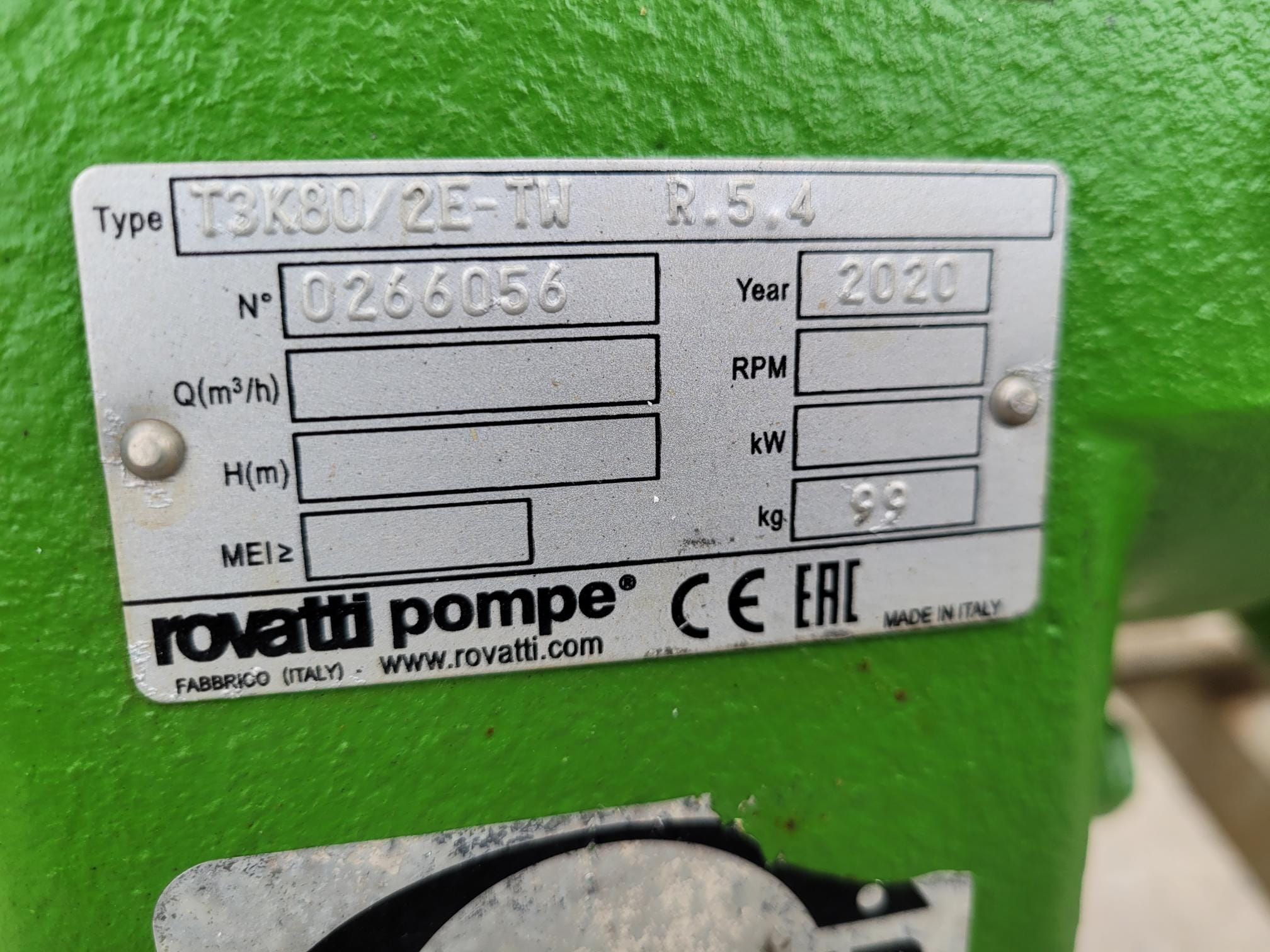 Rovatti aftakaspomp T3k80-2e op bok - Afbeelding 8